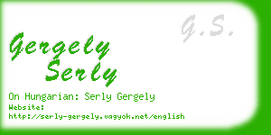 gergely serly business card